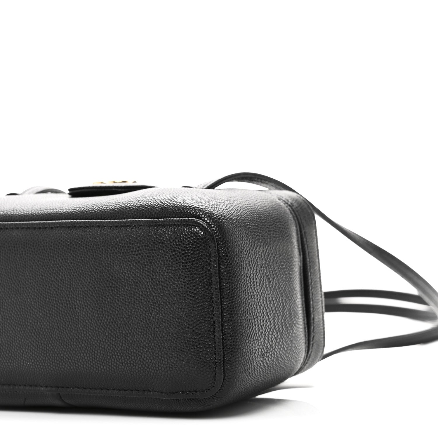 Chanel Shiny Caviar Preppy Coco Long Vanity With Strap Black