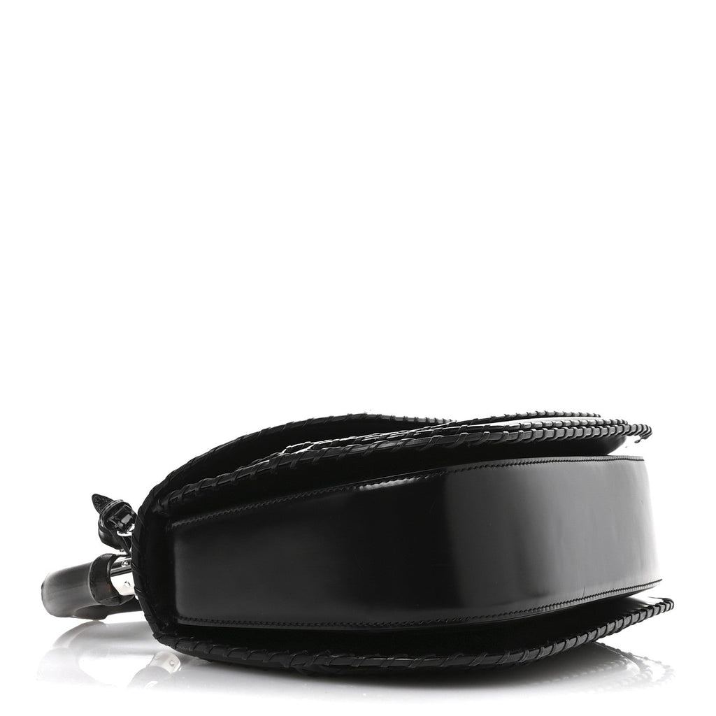 Gucci Pony Hair New Bamboo Medium Top Handle Bag Black