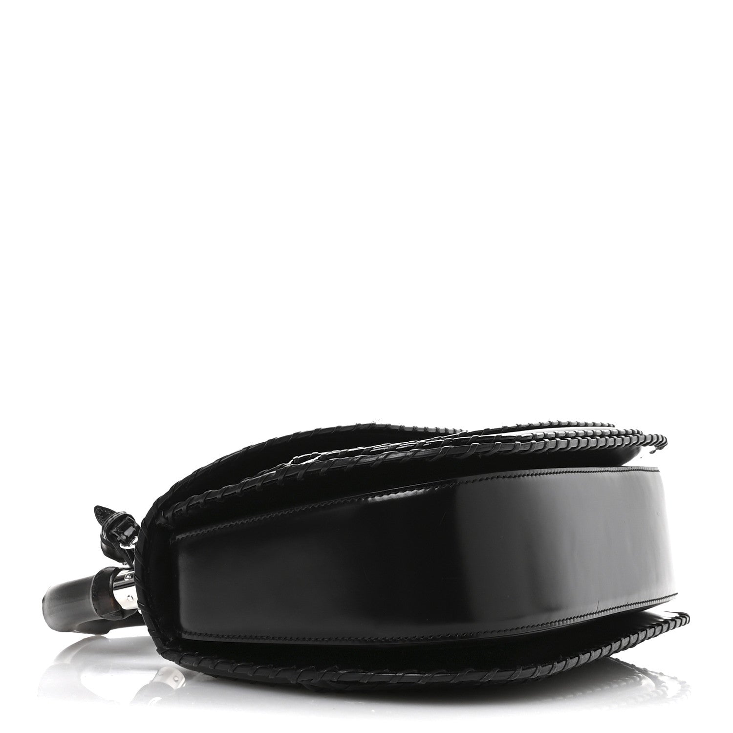 Gucci Pony Hair New Bamboo Medium Top Handle Bag Black