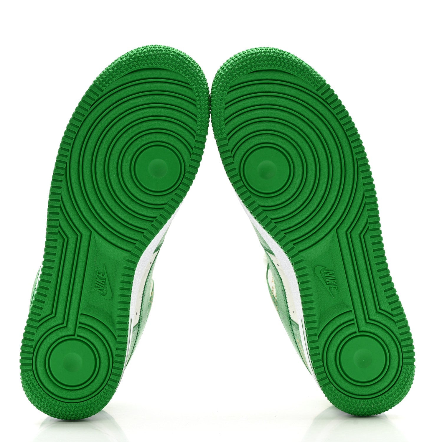 Louis Vuitton X NIKE AIR FORCE 1 Calfskin Monogram Mens Low Top Sneakers 8 Green