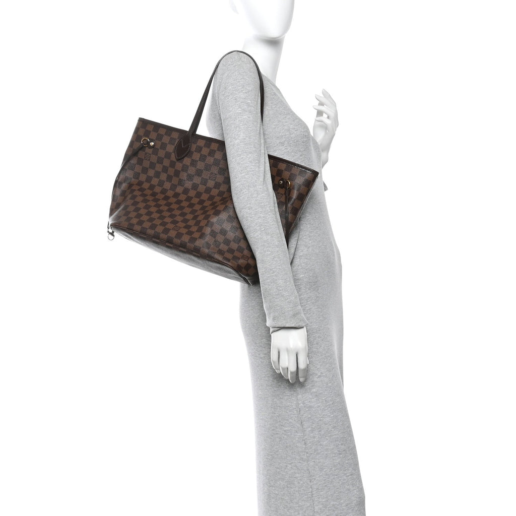 Louis Vuitton Damier Ebene Neo Neverfull MM Rose Ballerine