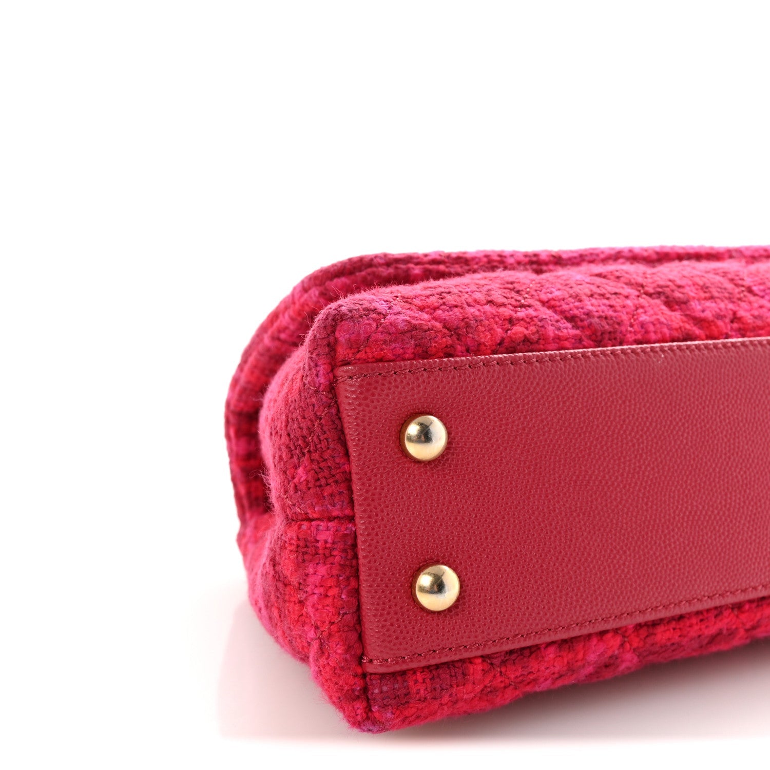Chanel Tweed Mini Coco Handle Flap Fuchsia