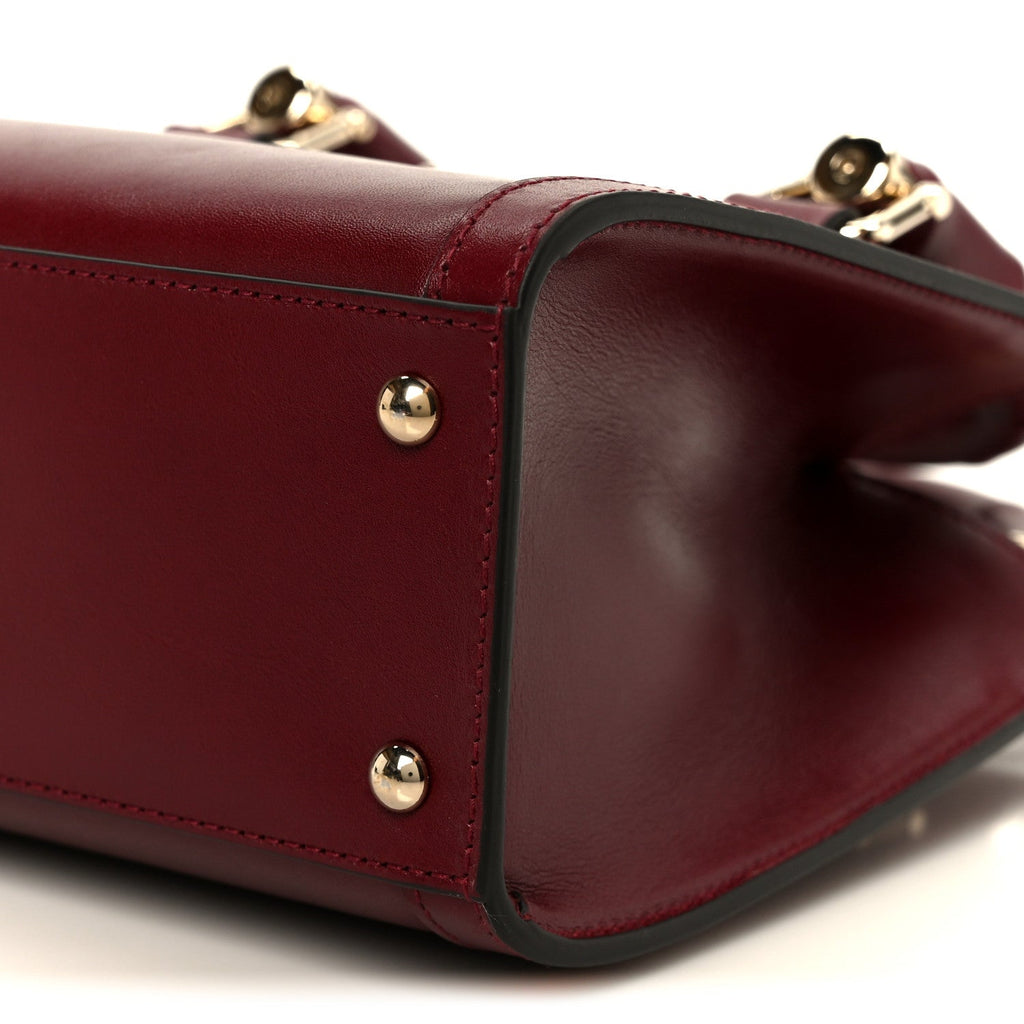 Gucci Sweetbread Calfskin Mini Diana Tote Bag Rosso Ancora