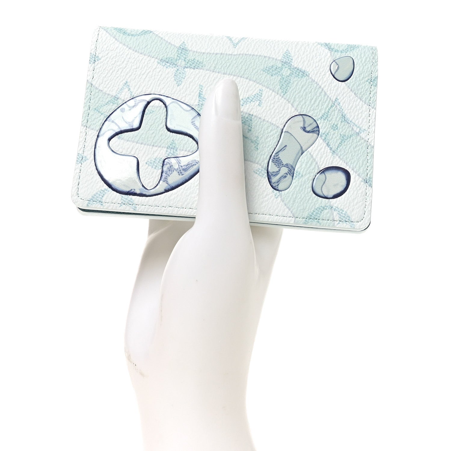 Louis Vuitton Monogram Aquagarden Pocket Organizer NM Crystal Blue