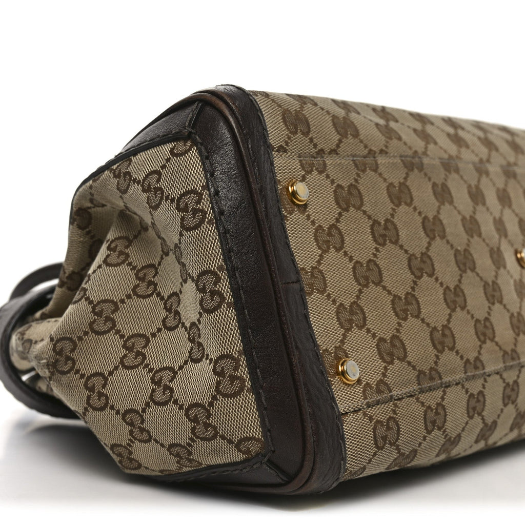 Gucci Monogram Medium GG Running Tote Dark Brown