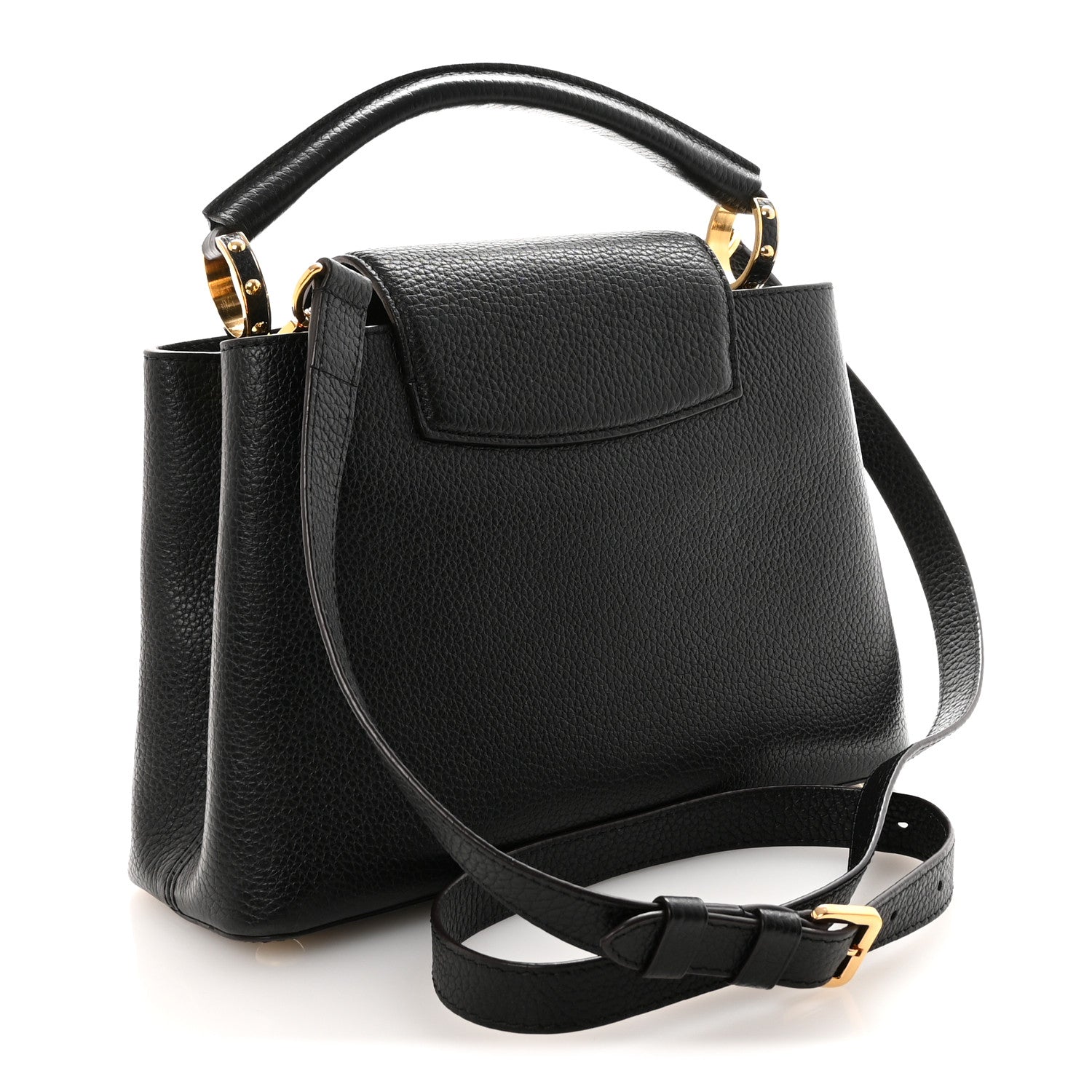 Louis Vuitton Taurillon Capucines BB Black