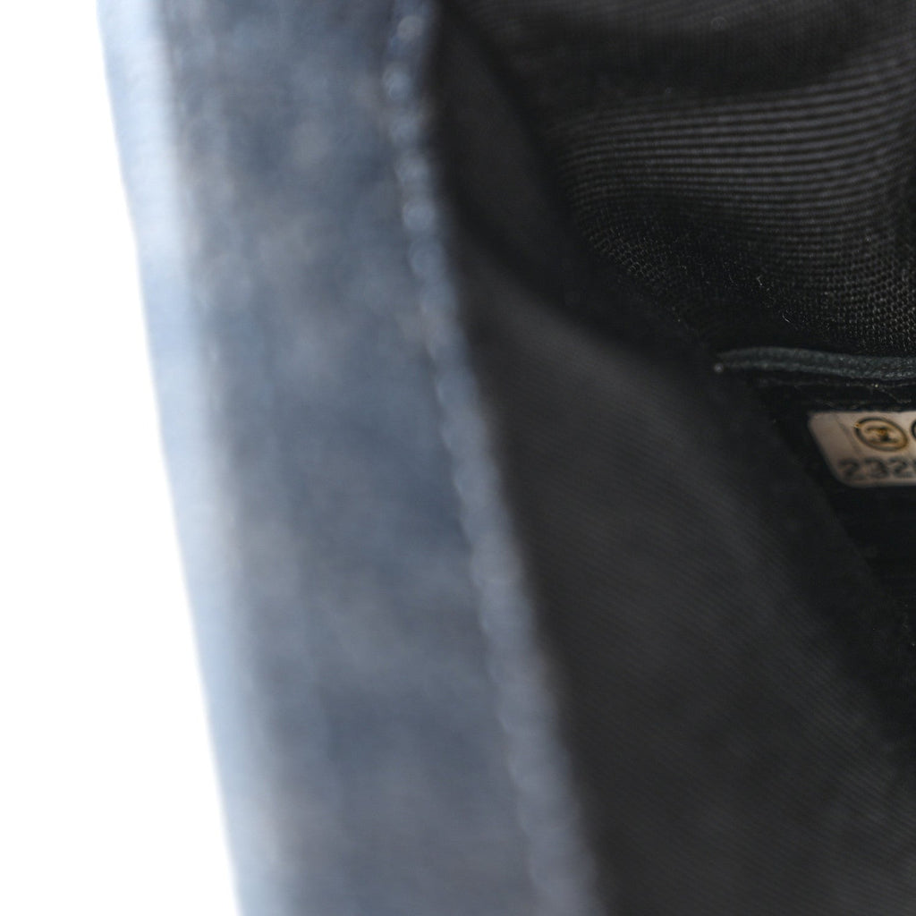 Chanel Denim Embossed Small Boy Flap Blue