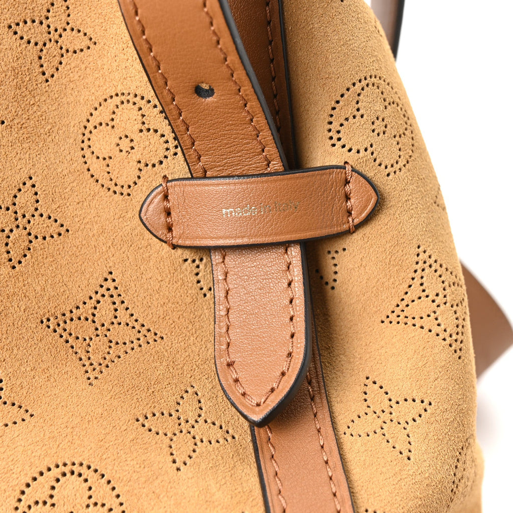 Louis Vuitton Suede Mahina CarryAll PM Beige