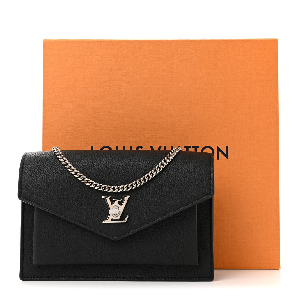 Louis Vuitton Soft Calfskin My Lockme Chain Pochette Black