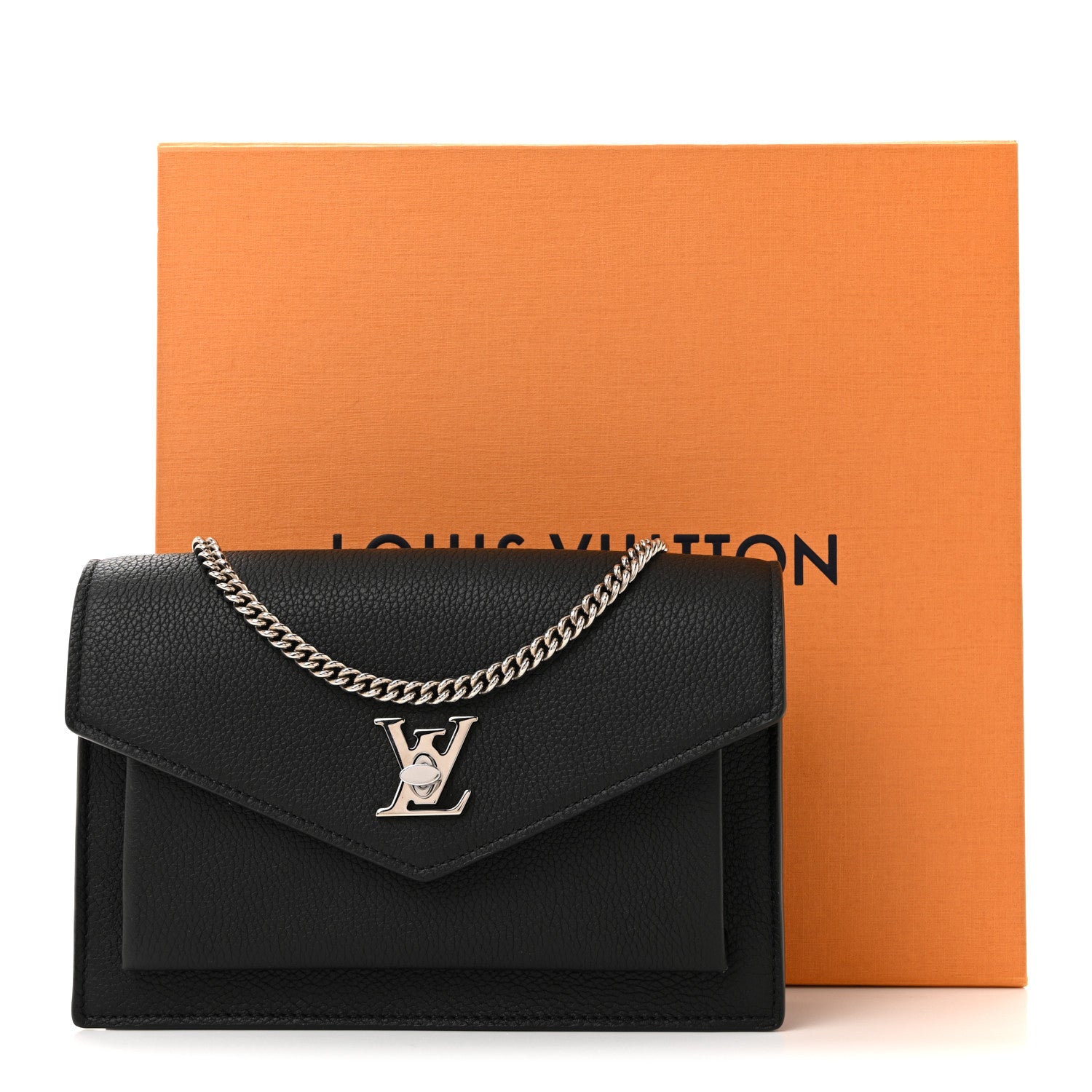 Louis Vuitton Soft Calfskin My Lockme Chain Pochette Black