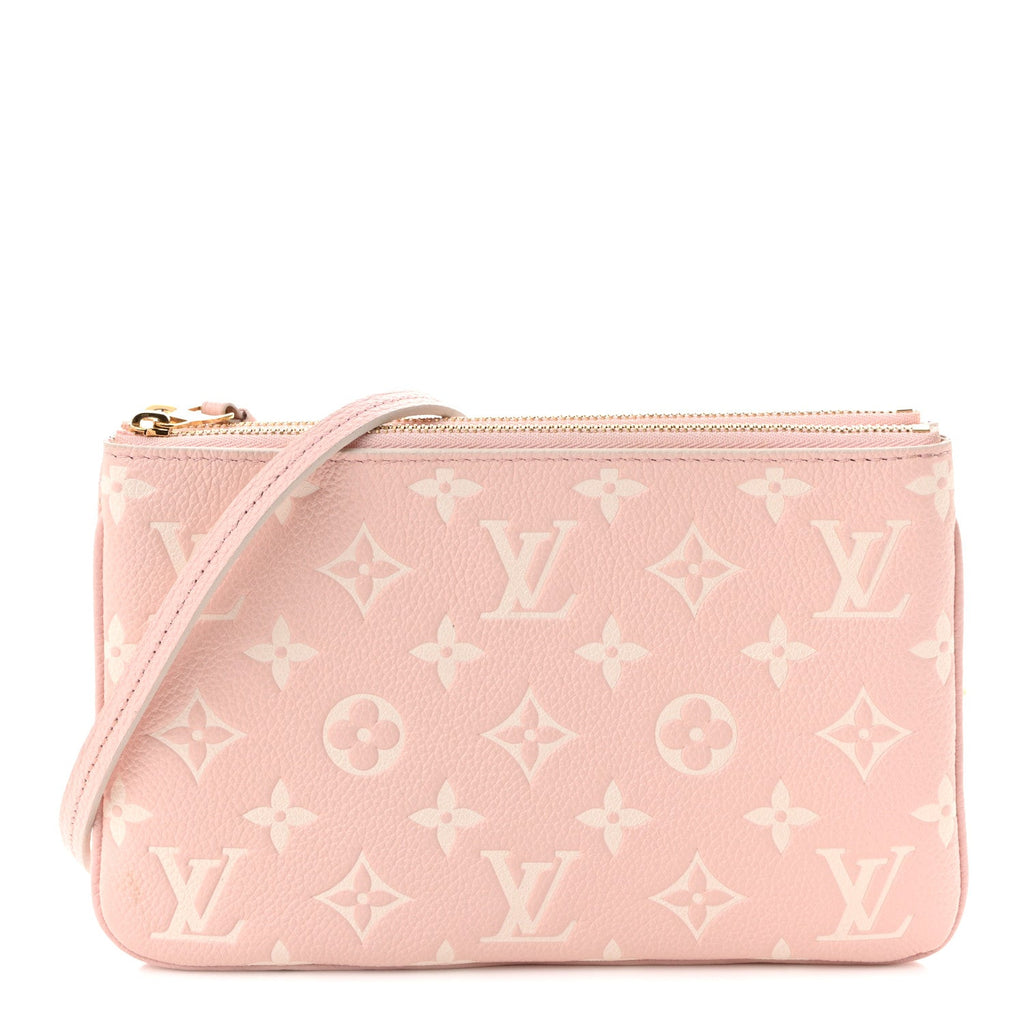 Louis Vuitton Empreinte Monogram Double Zip Pochette Rose