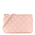 Louis Vuitton Empreinte Monogram Double Zip Pochette Rose