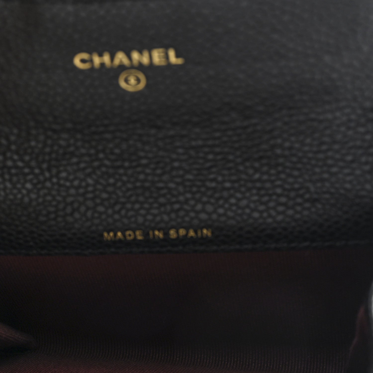 Caviar Quilted Flap Card Holder Wallet Black