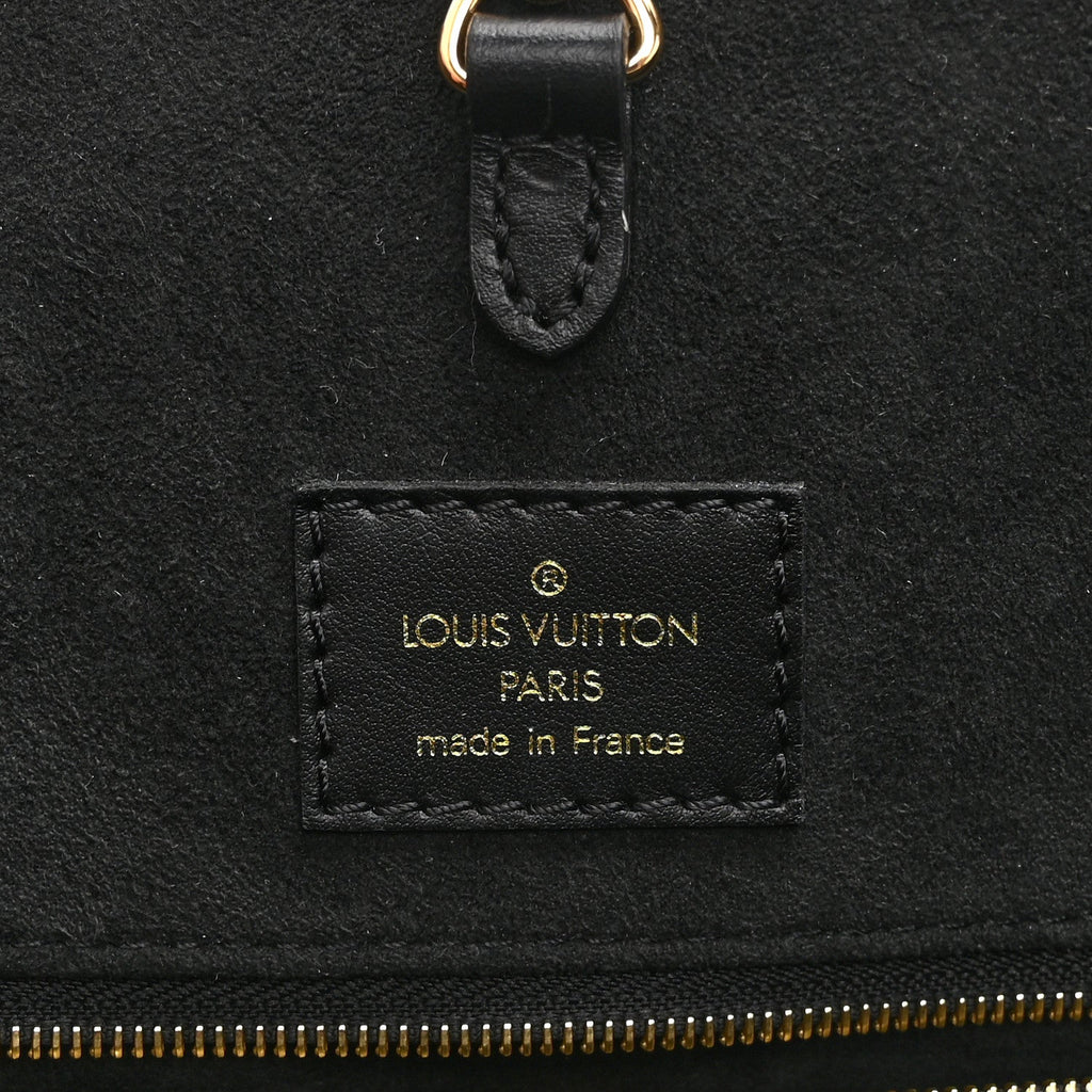 Louis Vuitton Empreinte Monogram Giant Broderies Onthego MM Cream Black