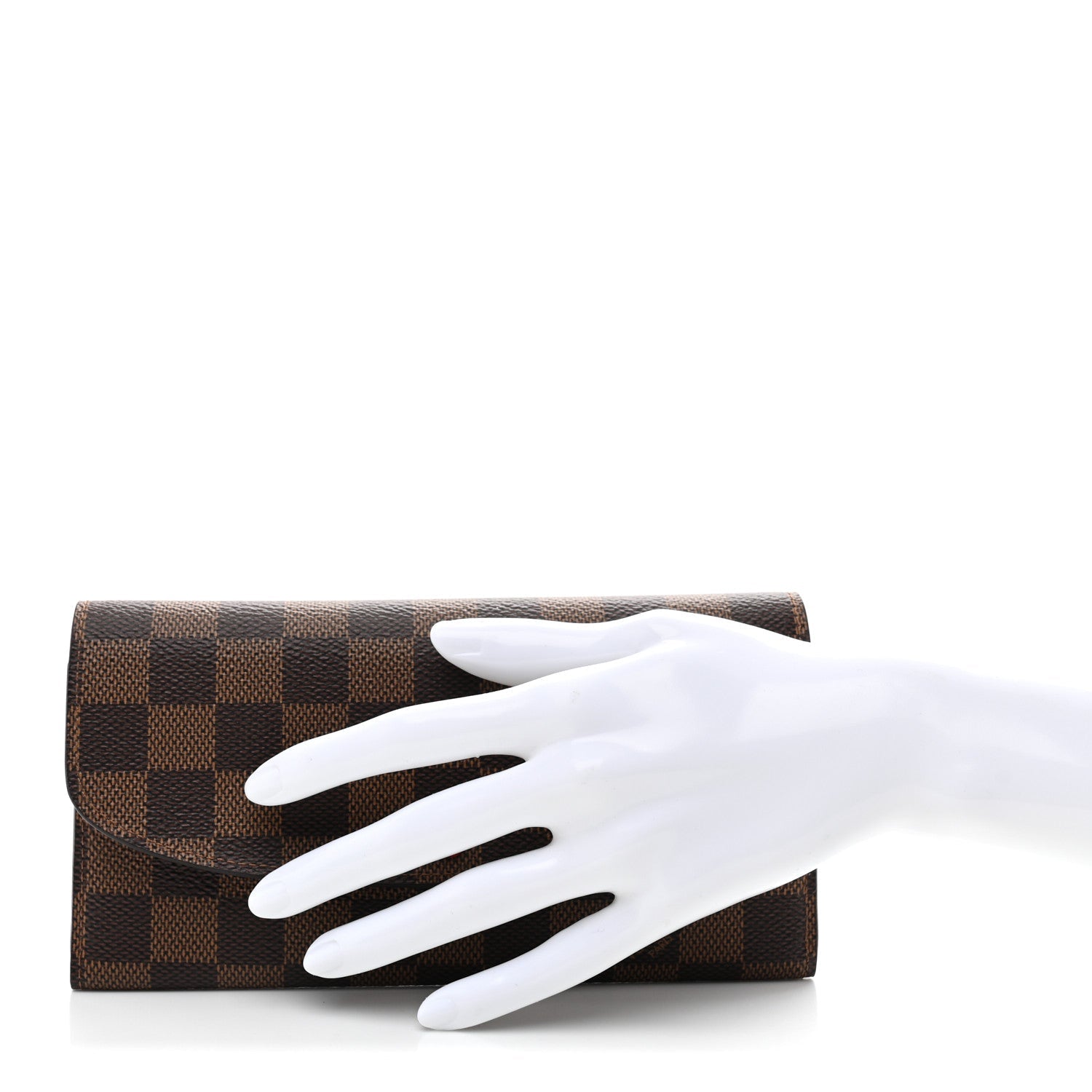 Louis Vuitton Damier Ebene Emilie Wallet Red
