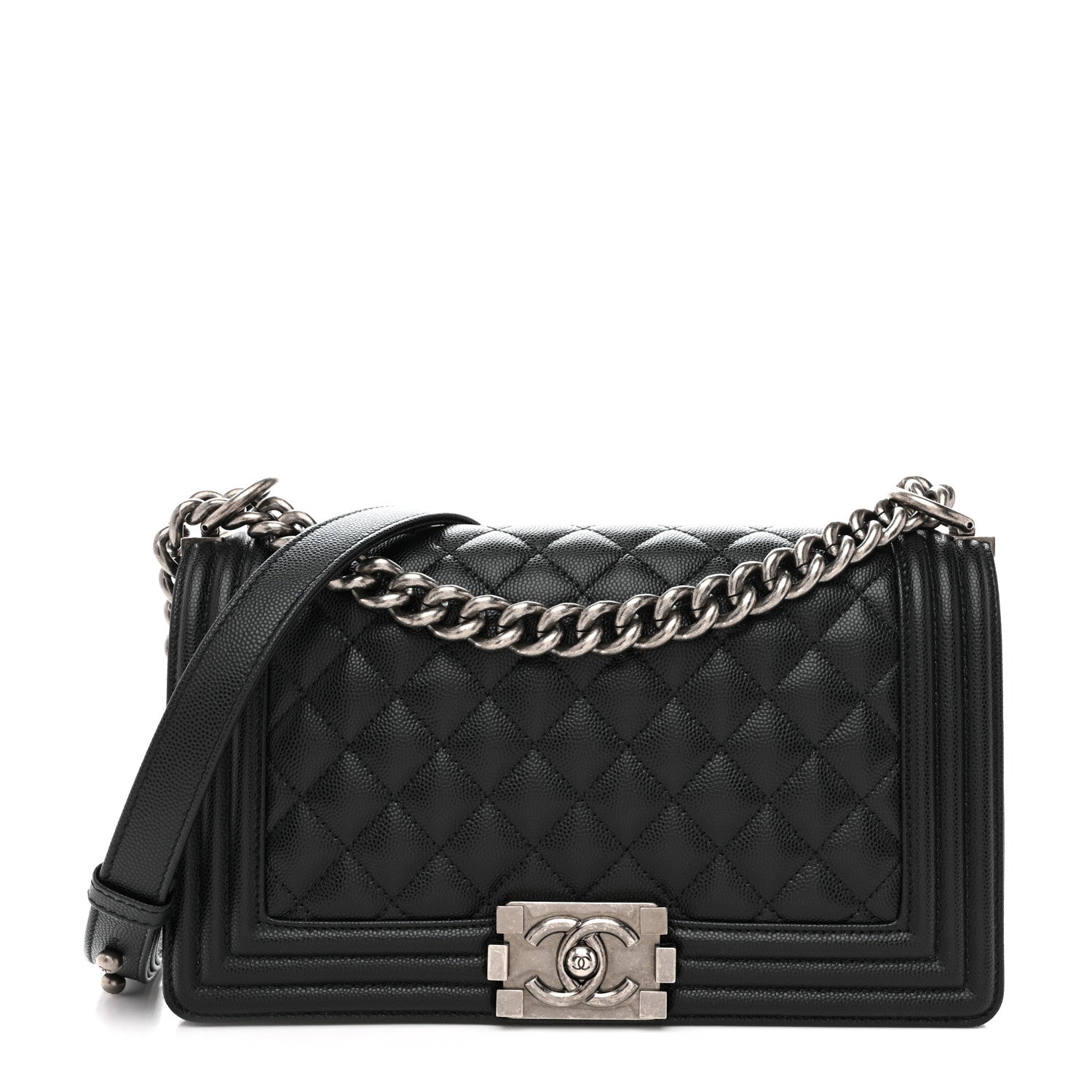Chanel Caviar Quilted Medium Boy Flap Black