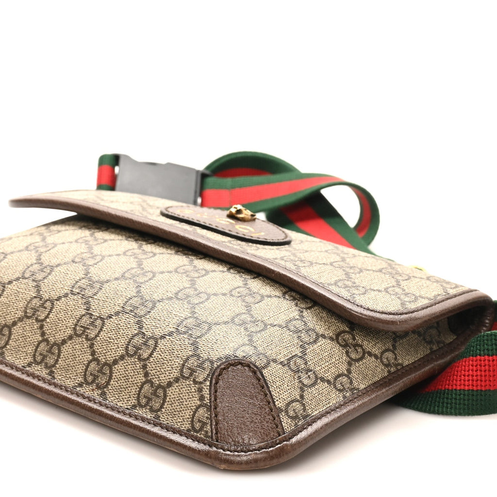 Gucci GG Supreme Monogram Neo Vintage Web Belt Bag Brown