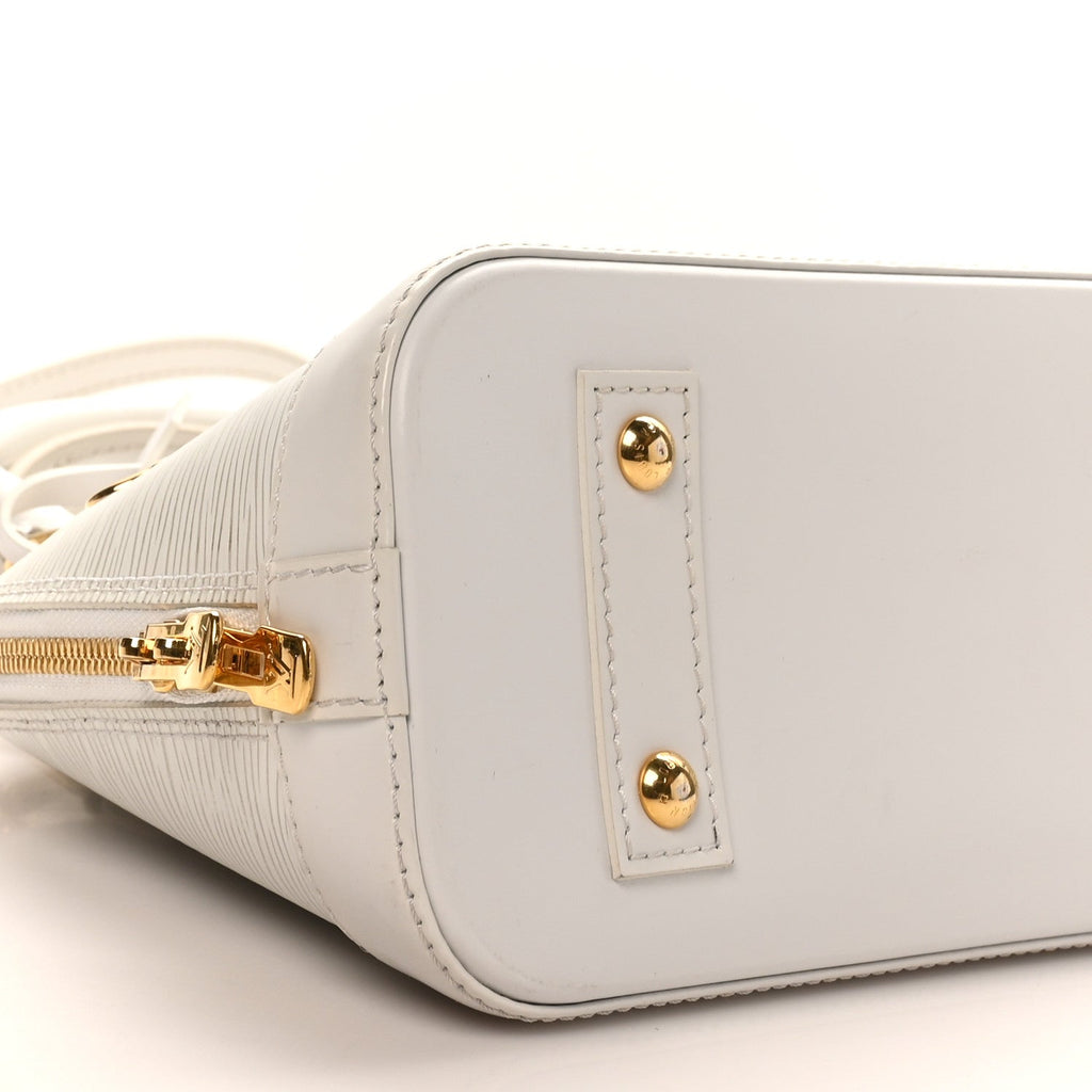 Louis Vuitton Epi Love Lock Alma BB White