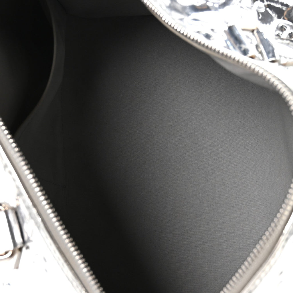 Louis Vuitton Monogram Miroir Speedy 30 Silver