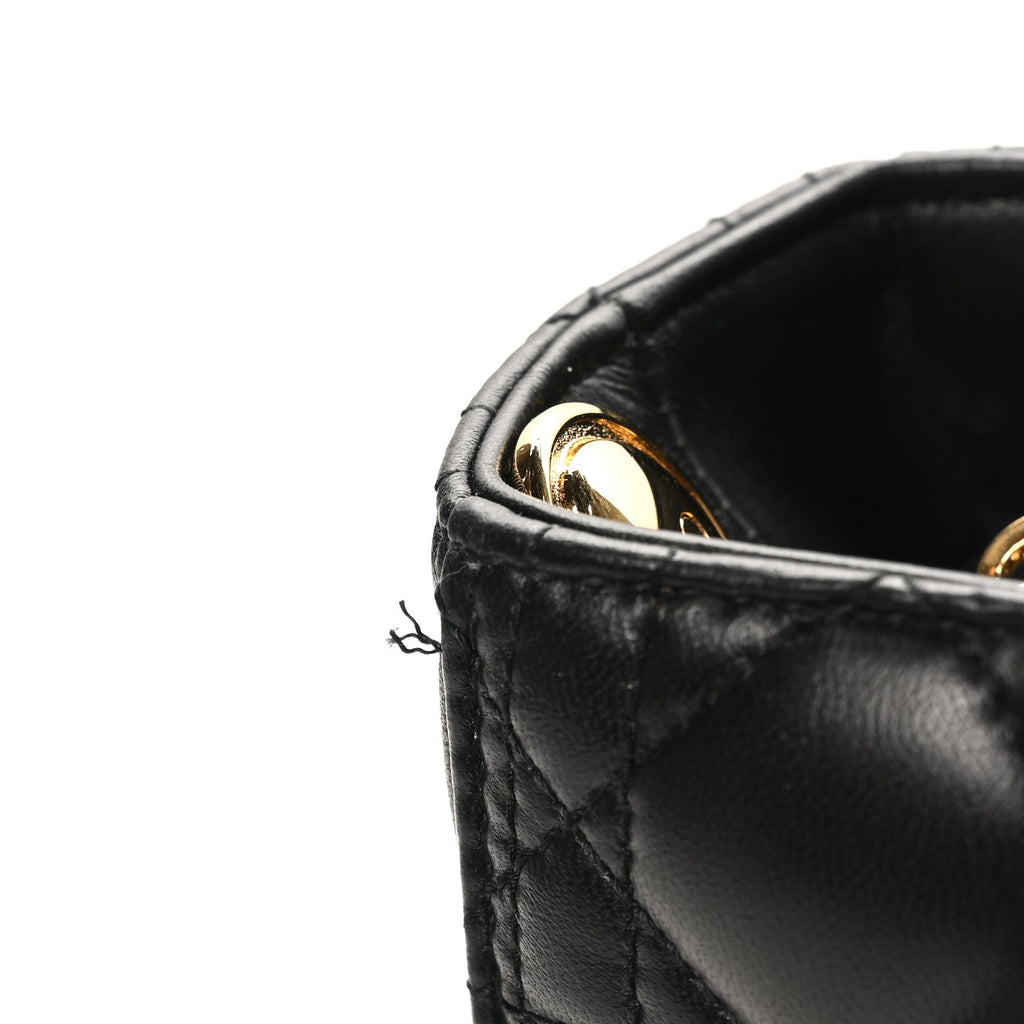 Christian Dior Lambskin Cannage Large Lady Dior Black