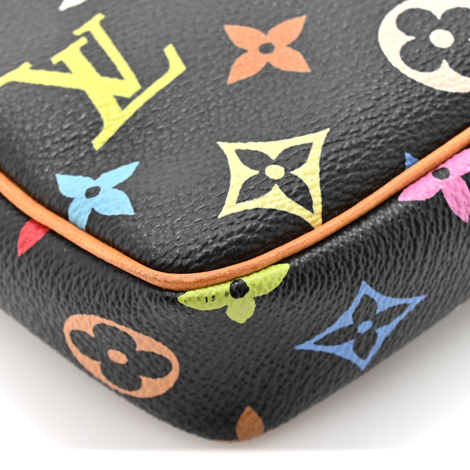 Louis Vuitton Monogram Multicolor Pochette Accessories Black