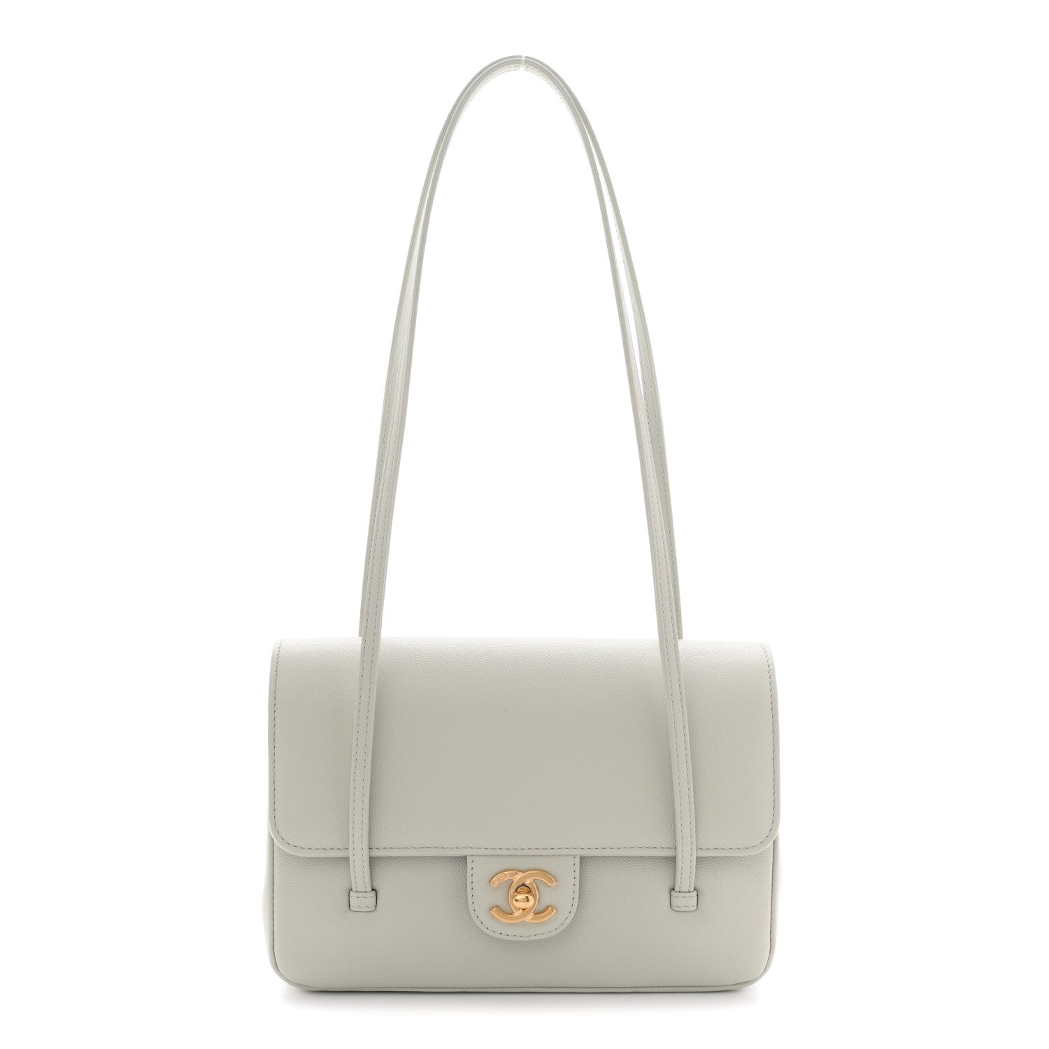 Chanel Shiny Caviar Preppy Coco Small Flap Light Green