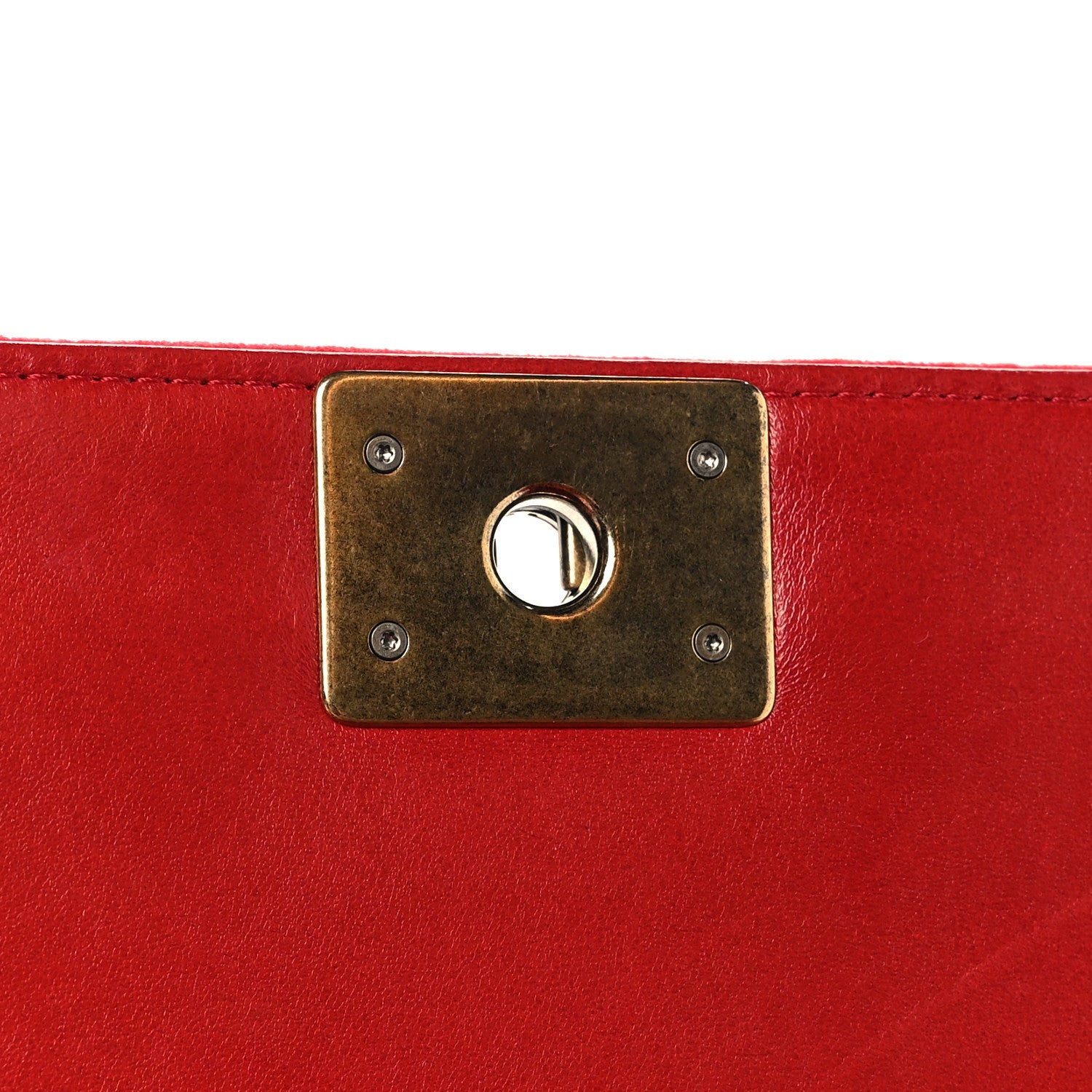 Chanel Velvet Plaid Tartan Quilted Medium Boy Flap Red