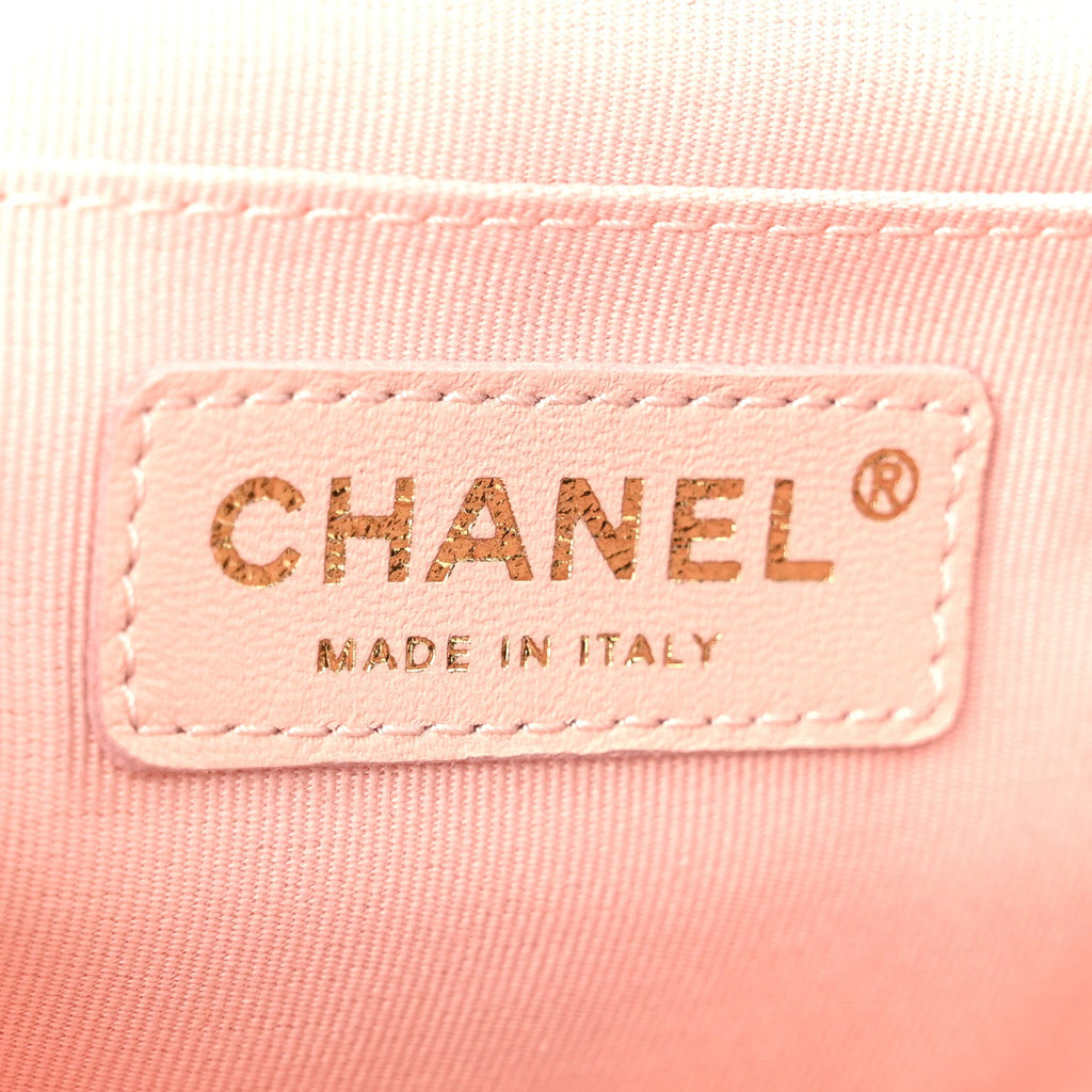 Chanel Tweed Quilted Baywatch Top Handle Flap Light Pink Green Orange Purple