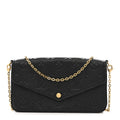 Louis Vuitton Empreinte Pochette Felicie Chain Wallet Black