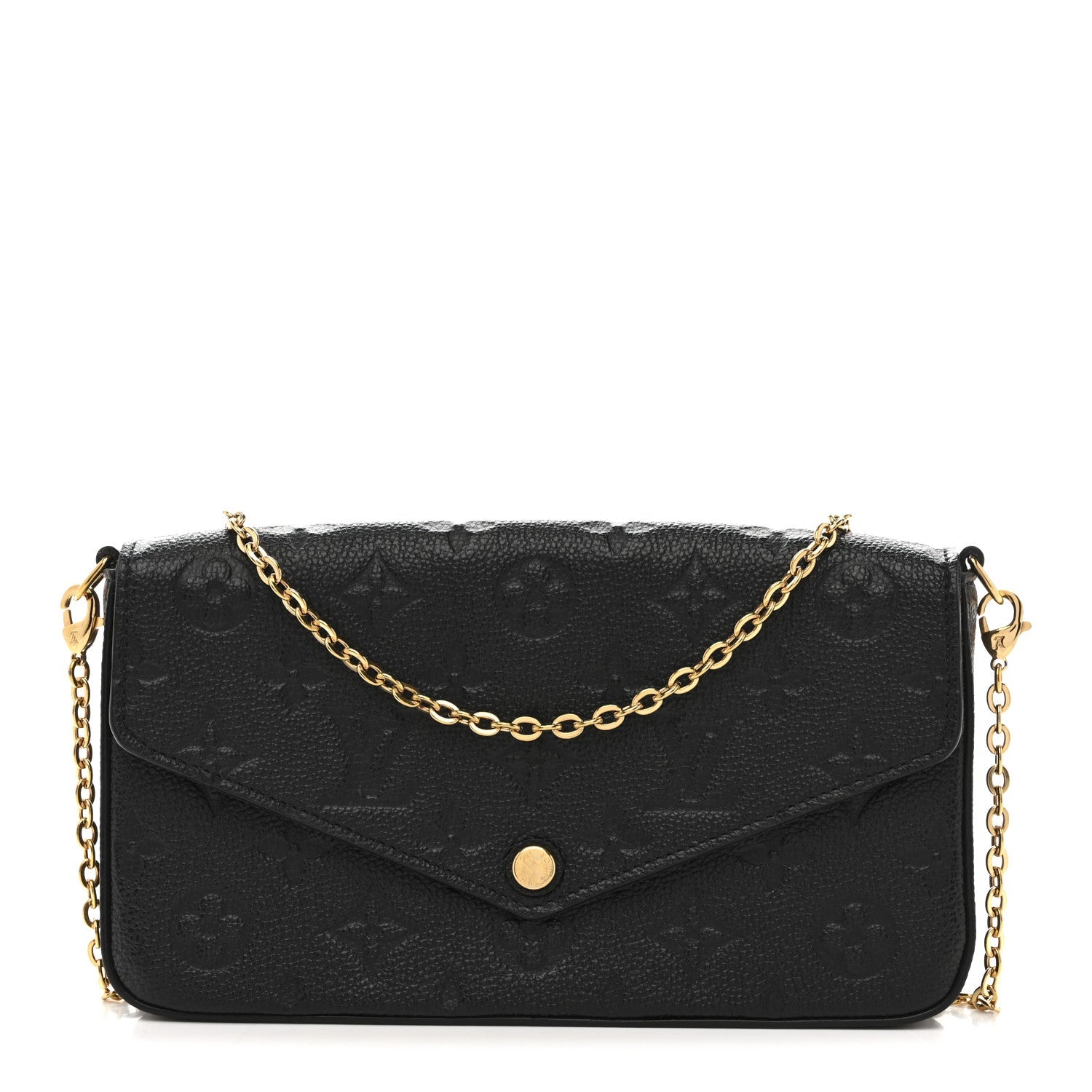 Louis Vuitton Empreinte Pochette Felicie Chain Wallet Black