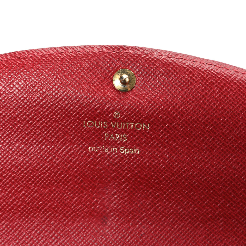 Louis Vuitton Monogram Emilie Wallet Red