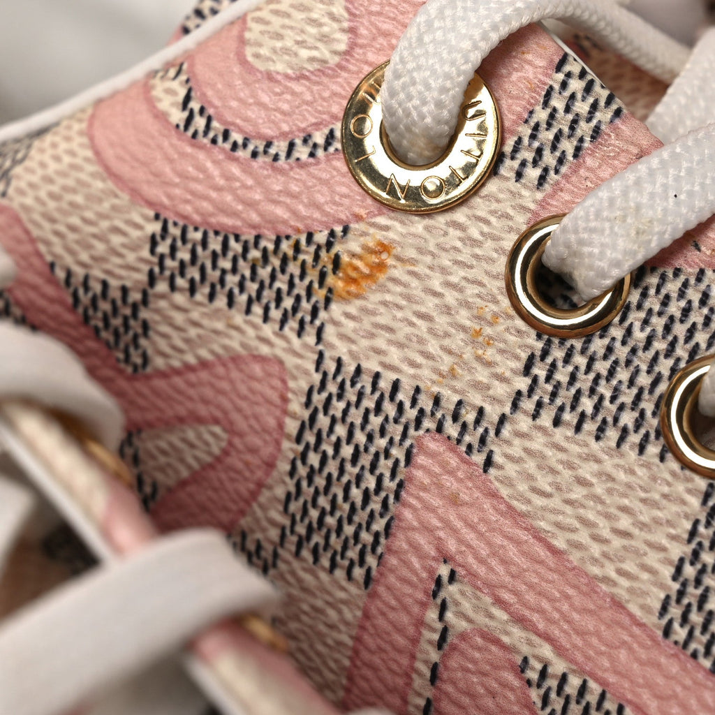 Louis Vuitton Damier Azur Tahitienne Bora Bora Sneakers 40 Rose Ballerine
