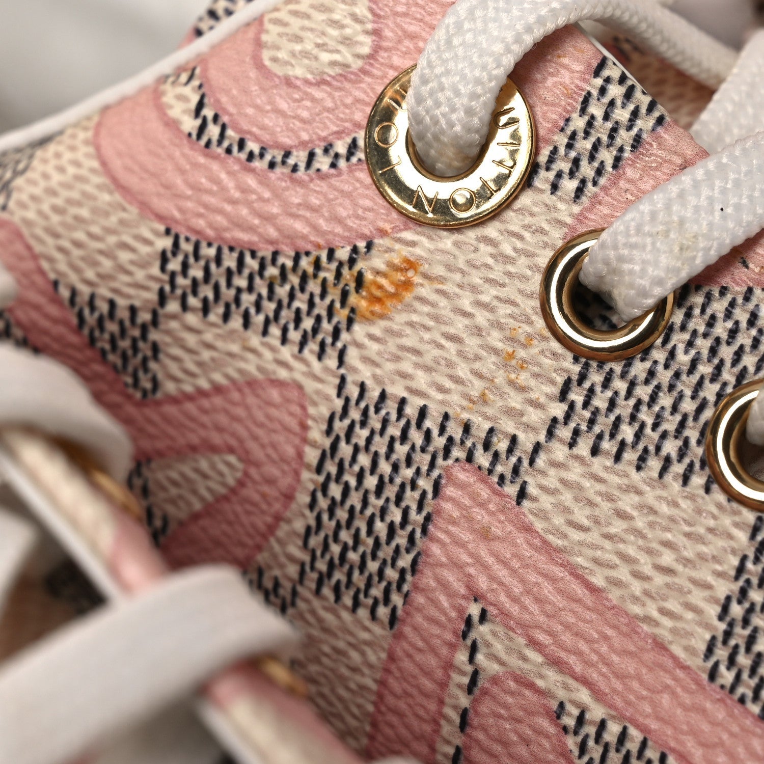 Louis Vuitton Damier Azur Tahitienne Bora Bora Sneakers 40 Rose Ballerine