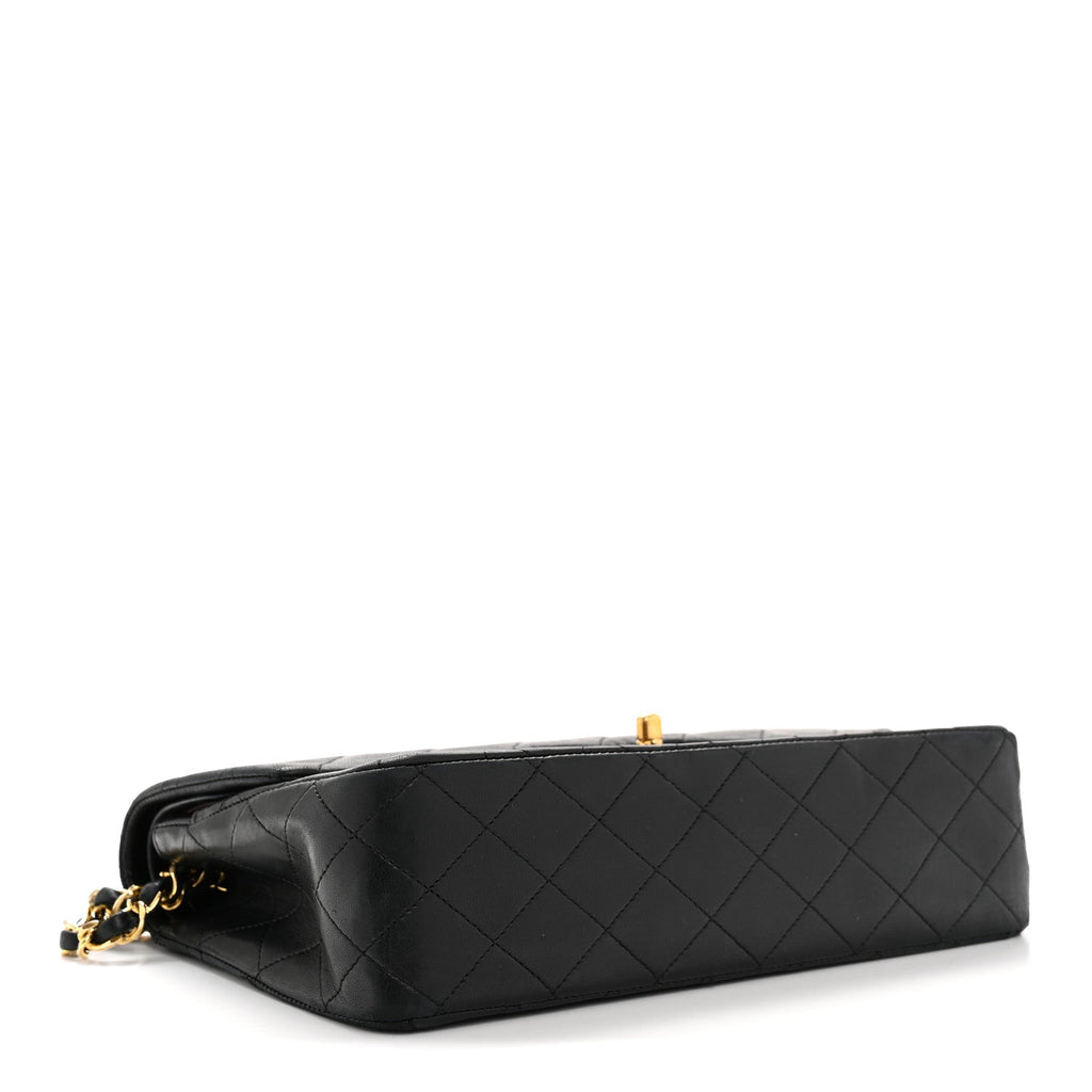 Chanel Lambskin Quilted Medium Double Flap Black