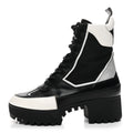 Louis Vuitton Calfskin Technical Nylon Laureate Platform Desert Boot 39 Black White