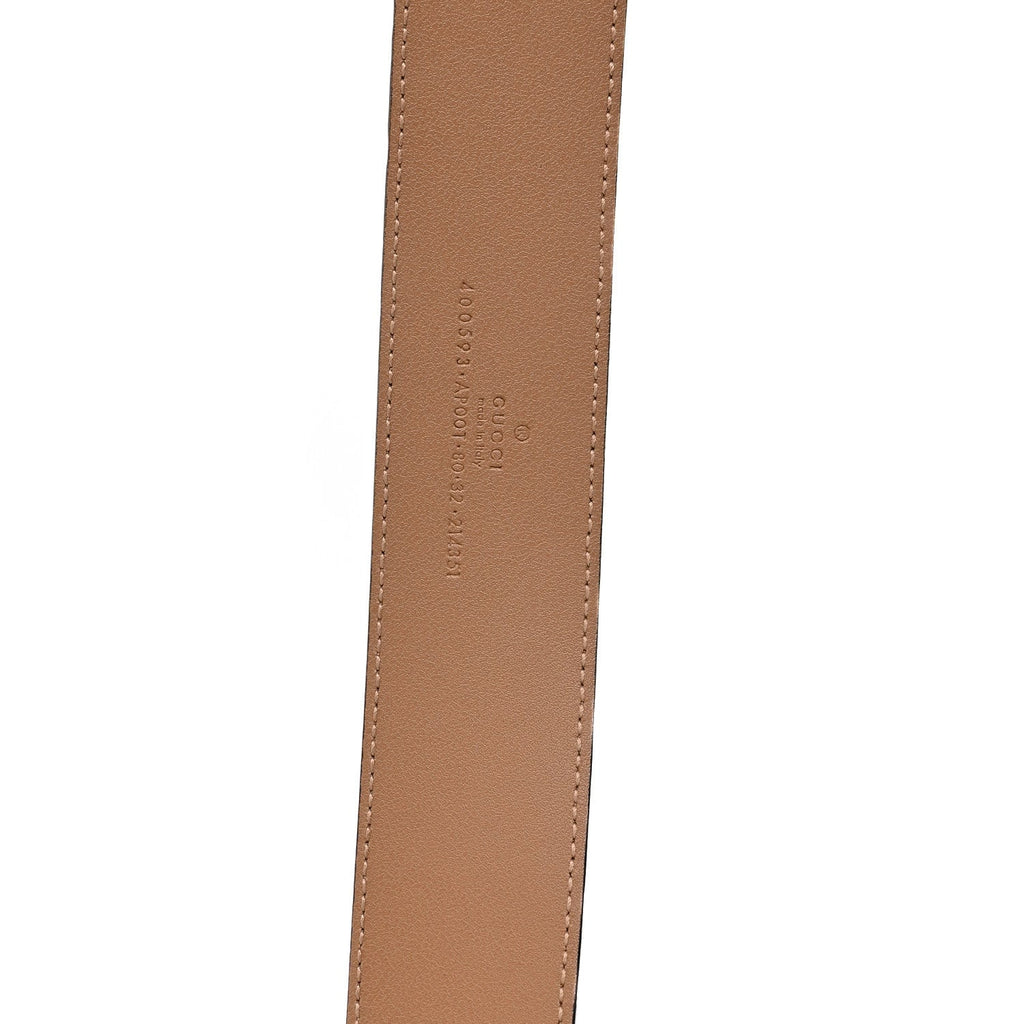 Gucci Calfskin Double G 40mm Belt 80 32 Tan