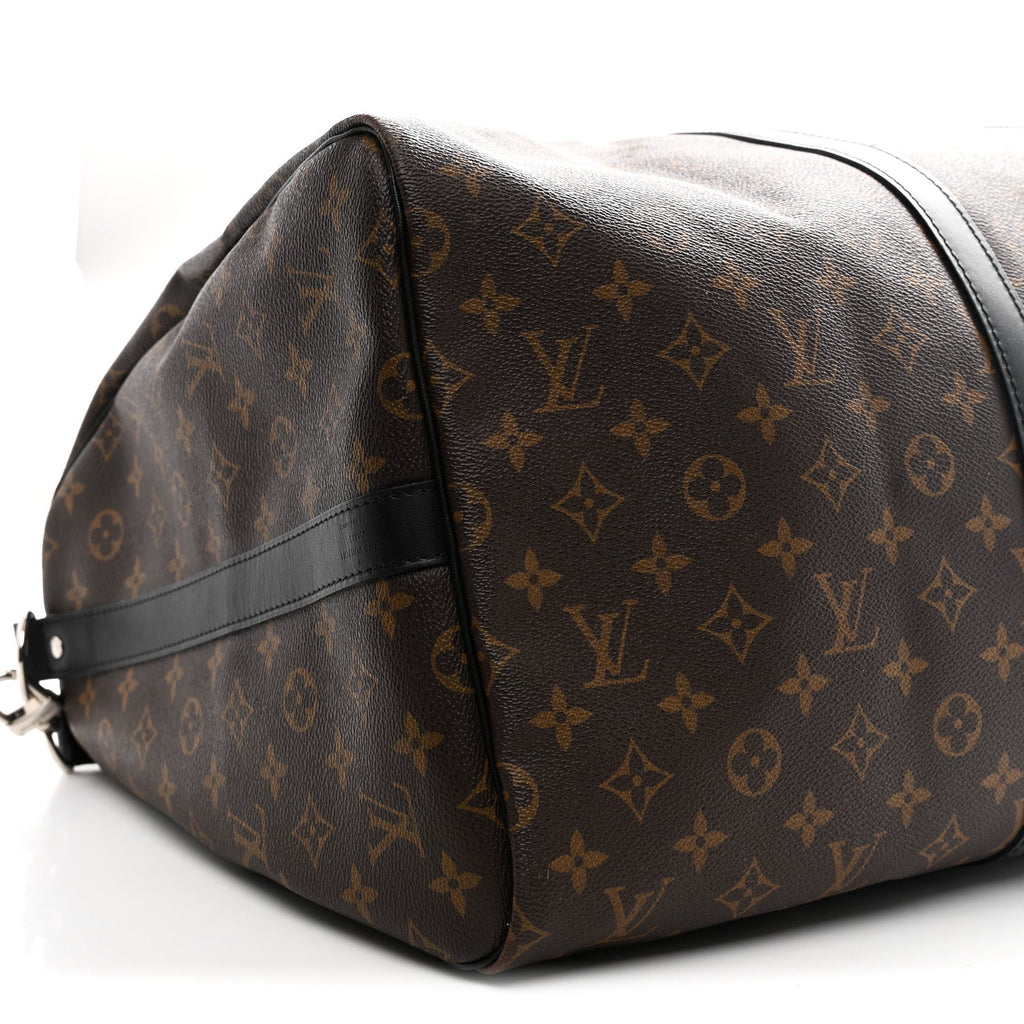 Louis Vuitton Monogram Macassar Keepall Bandouliere 55