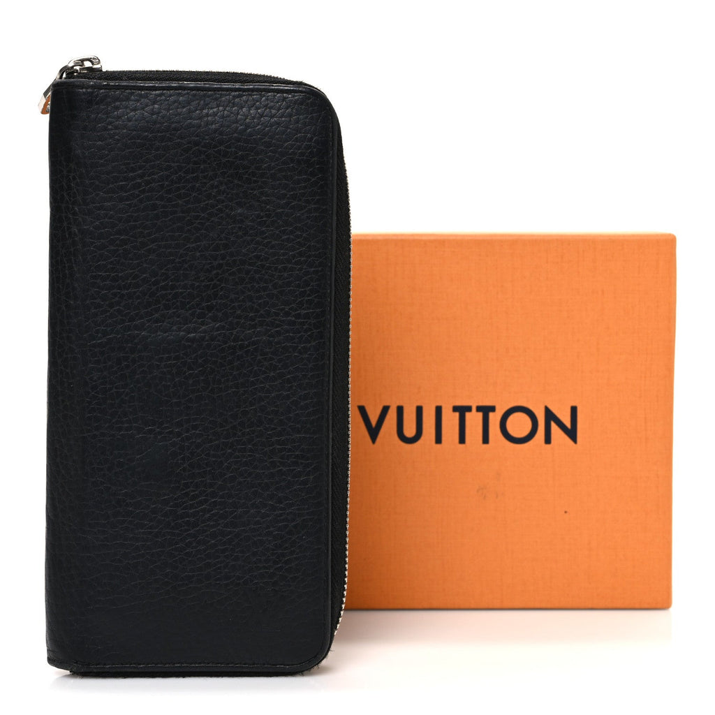 Louis Vuitton Taurillon Vertical Zippy Wallet Black