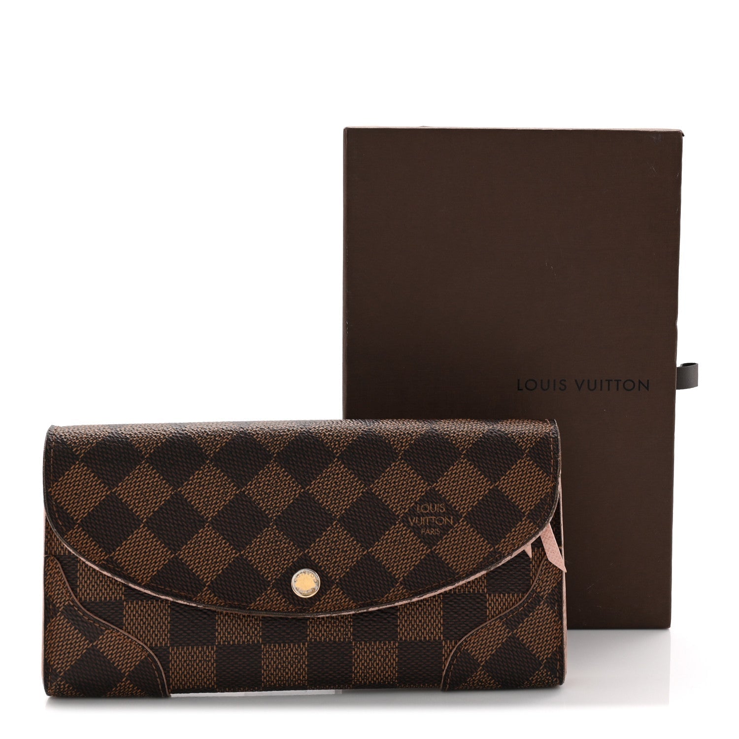 Louis Vuitton Damier Ebene Caissa Wallet Rose Ballerine