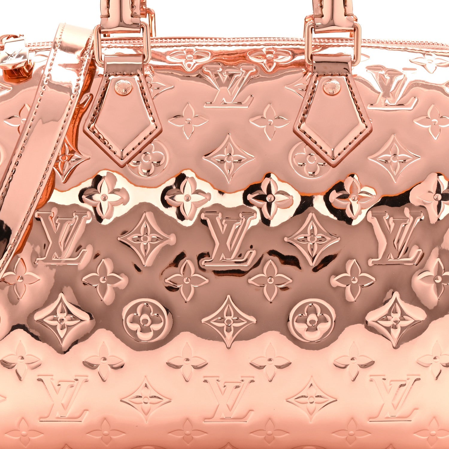 Louis Vuitton Monogram Miroir Speedy Bandouliere 25 Copper