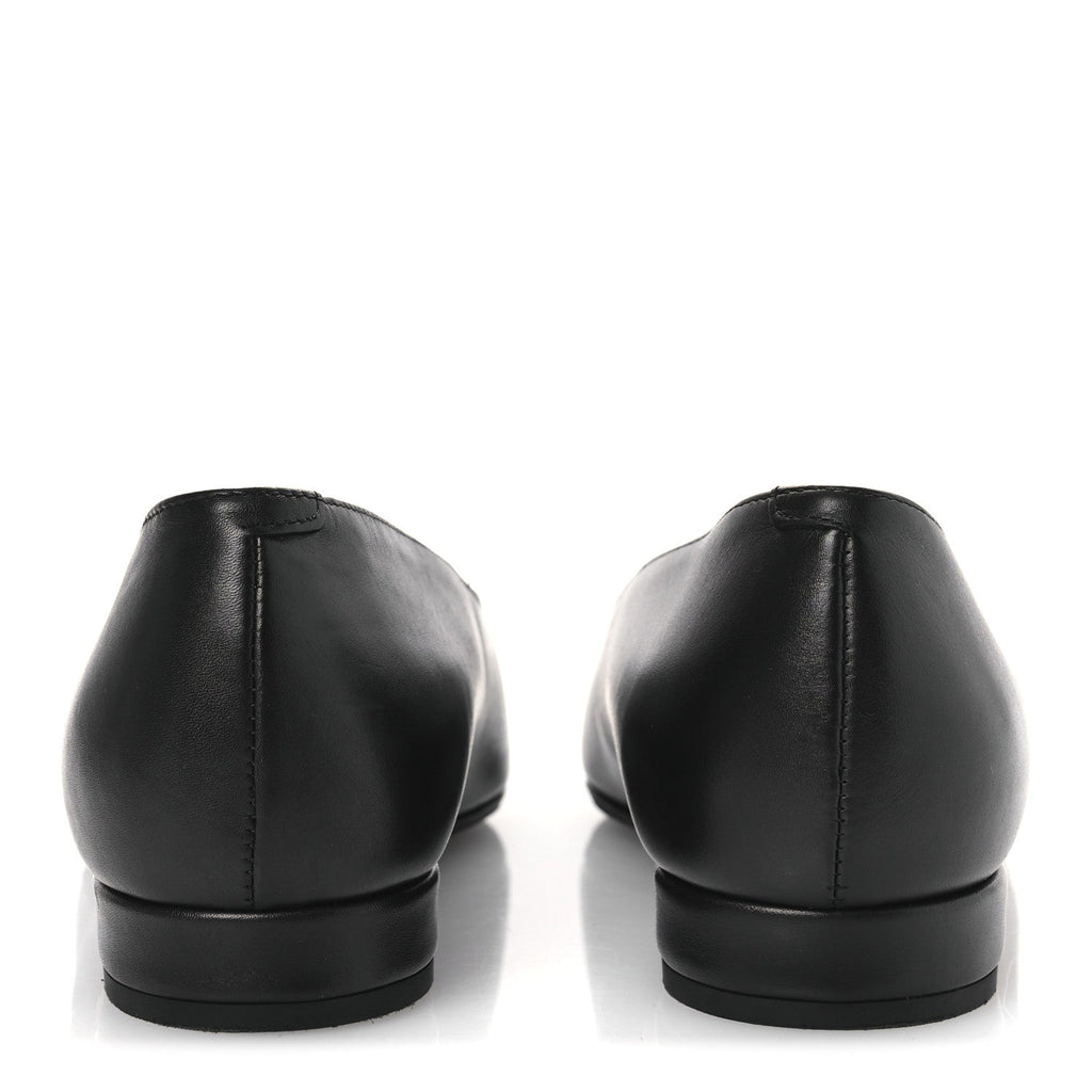 Lambskin Cap Toe CC Uniform Pumps 36 Black