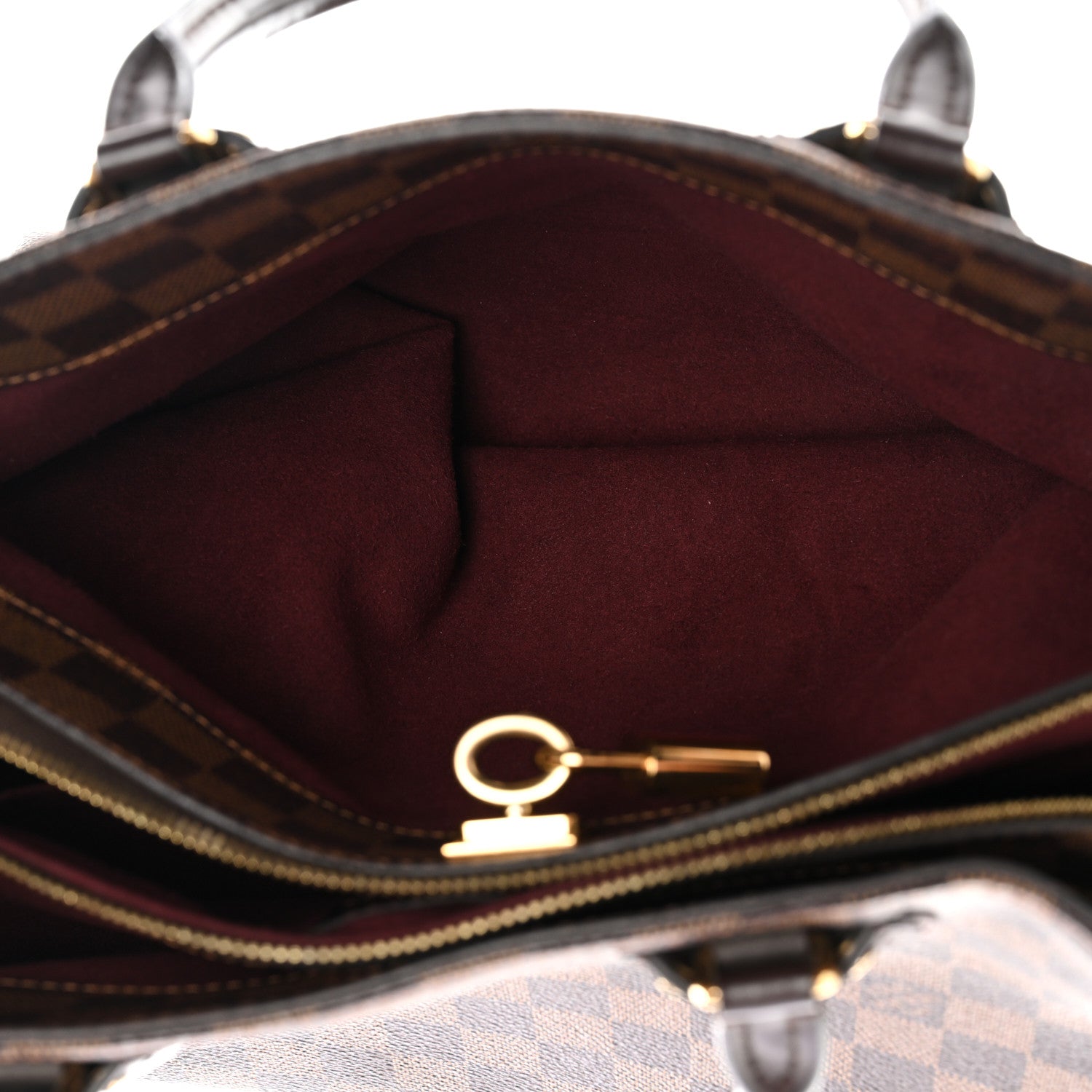 Louis Vuitton Cuir Taurillon Damier Ebene Normandy Bordeaux