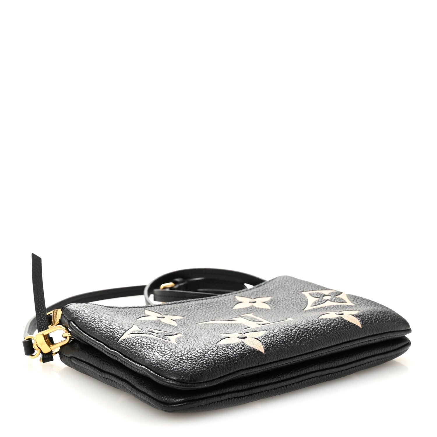 Louis Vuitton Empreinte Monogram Giant Double Zip Pochette Black Cream