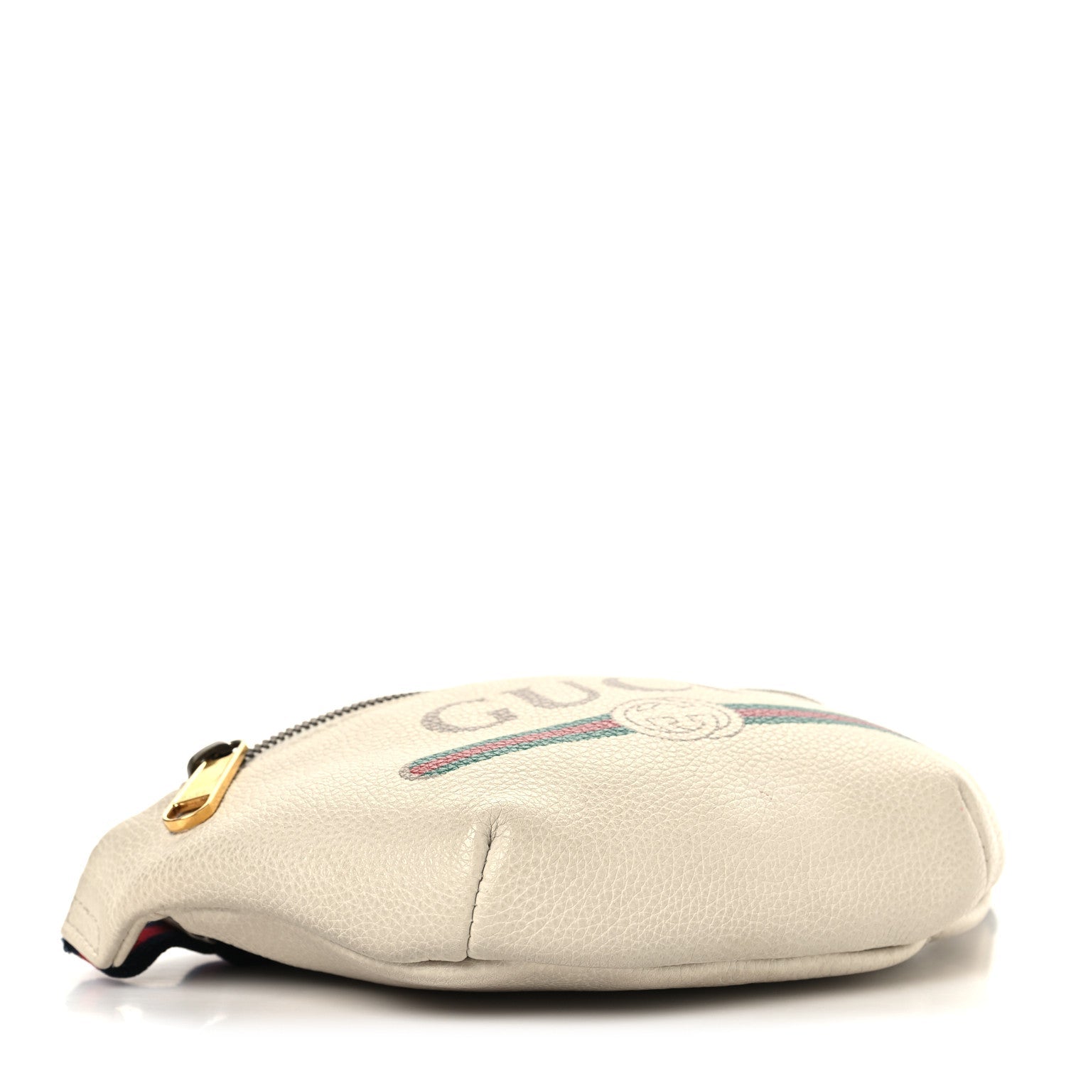 Gucci Grained Calfskin Small Logo Belt Bag White