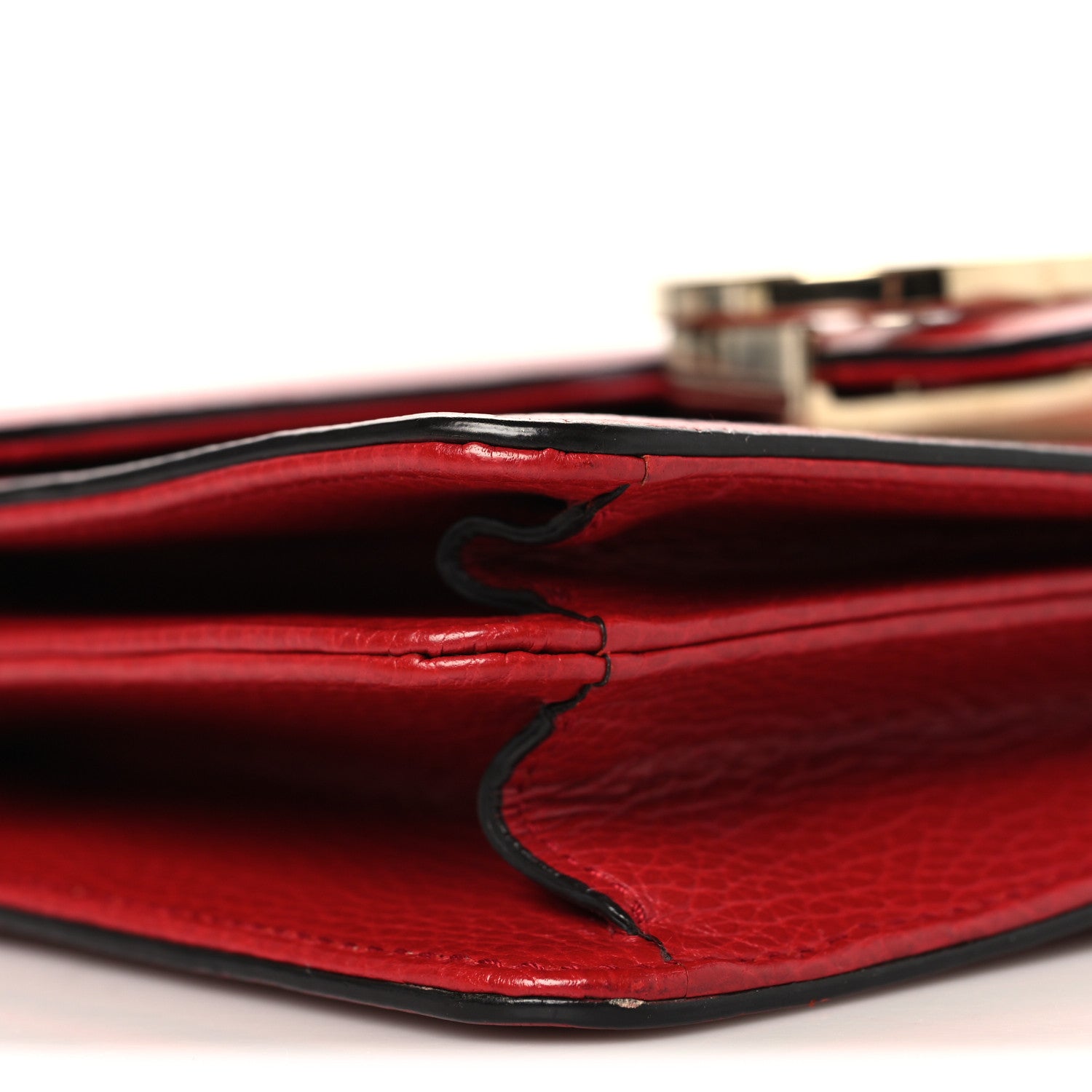 Gucci Dollar Calfskin Small Interlocking G Shoulder Bag Red