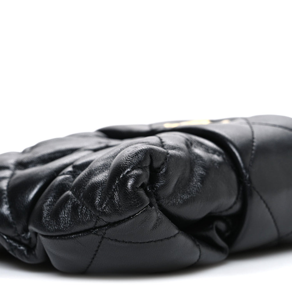 Chanel Lambskin Quilted Mini Bow Bag Black