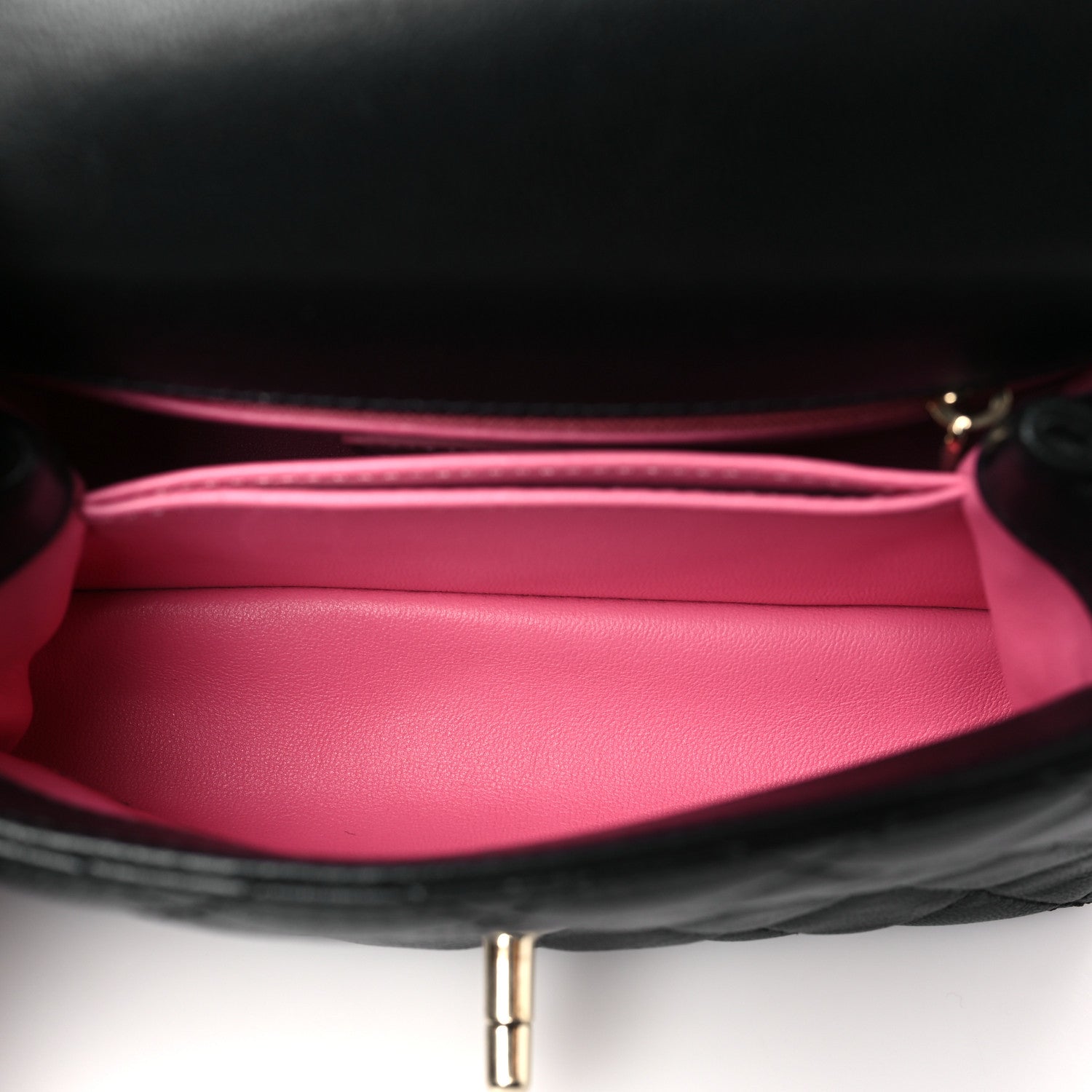 Chanel Goatskin Quilted Rainbow Extra Mini Coco Handle Flap Black