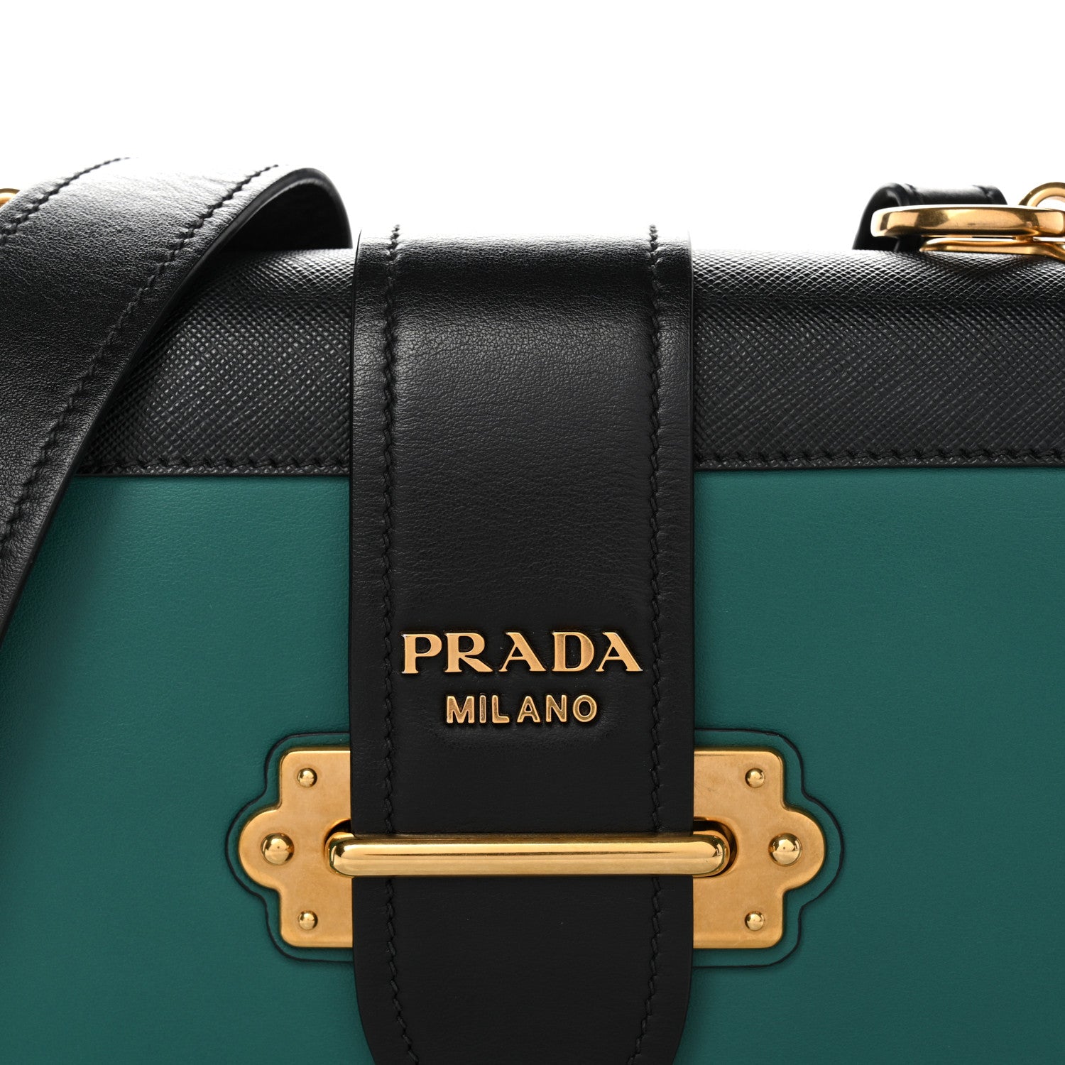 Prada City Calf Saffiano Cahier Bag Biliardo Black