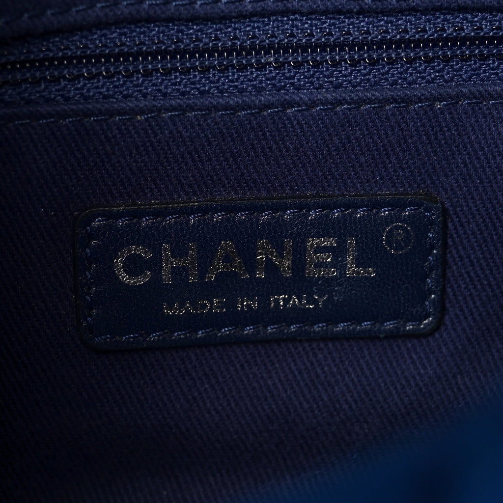 Chanel Suede Quilted Whipstitch Mini Flap Blue