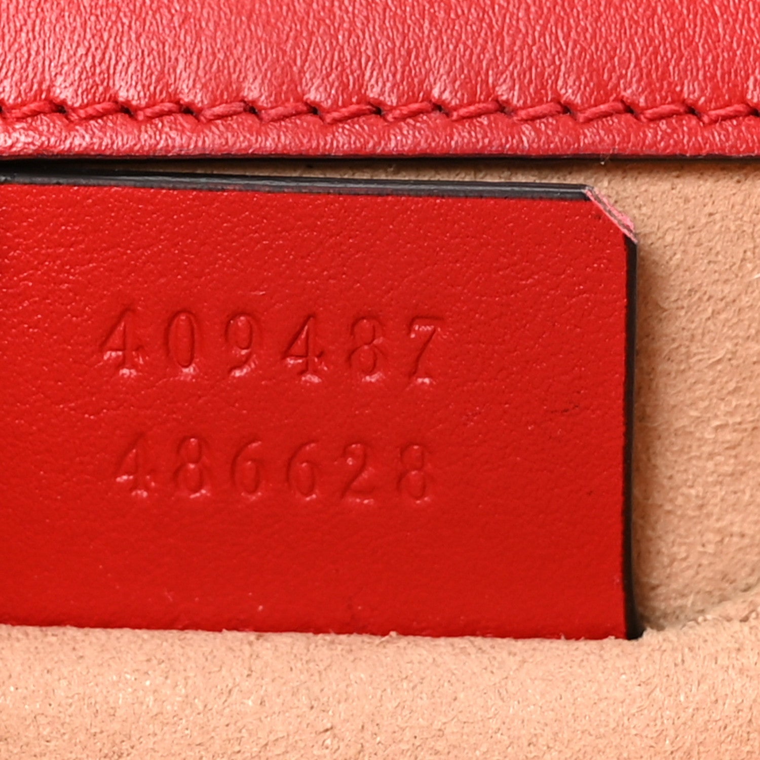 Gucci GG Supreme Monogram Apple Small Padlock Shoulder Bag Beige Multicolor Lobster Red